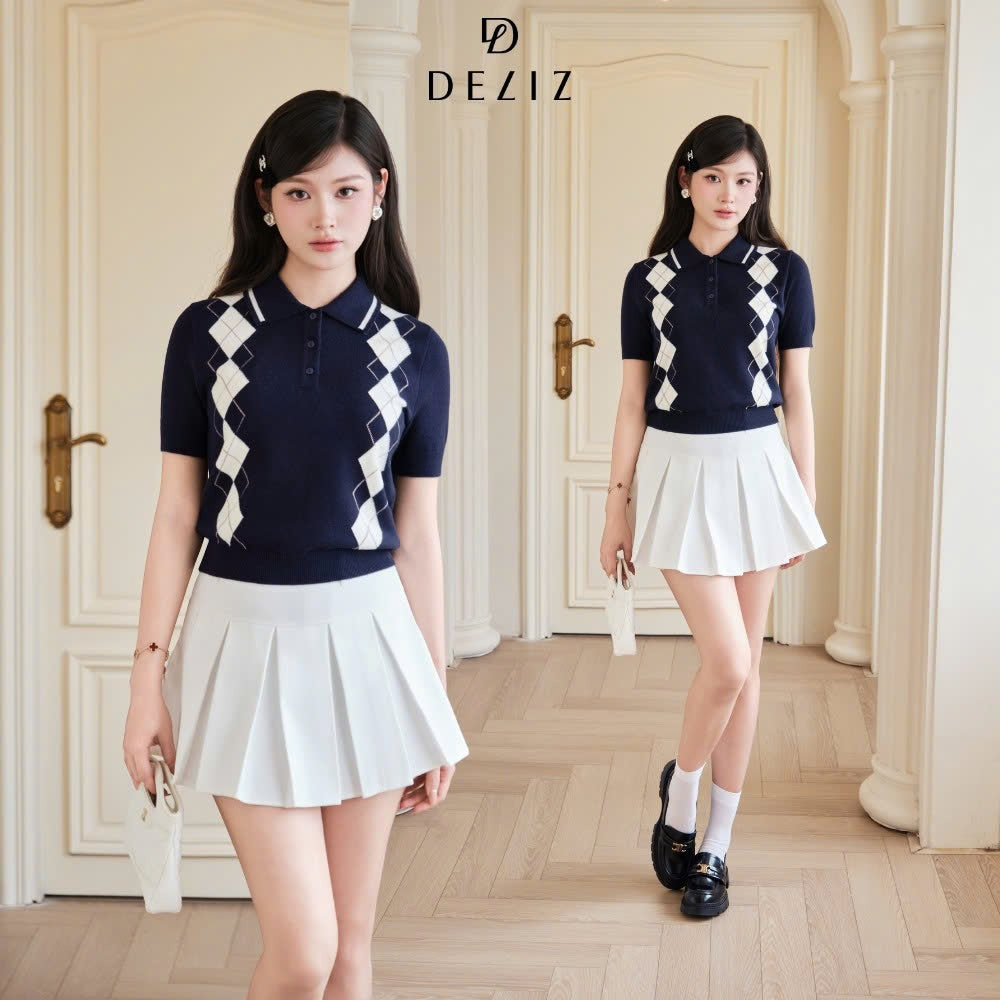 Diamond Polo Knit