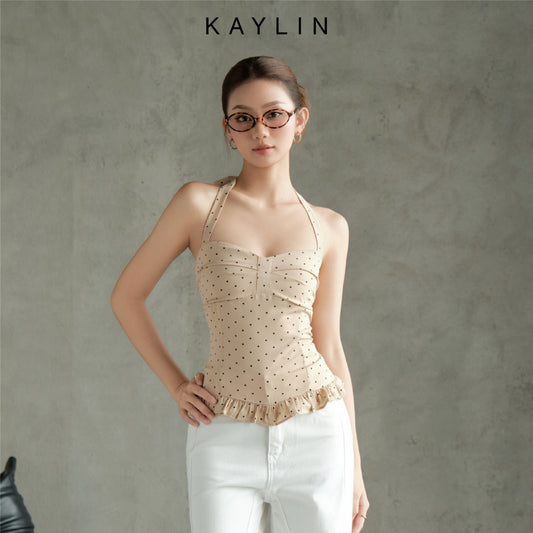 KAYLIN Polka Dot Top