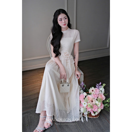 Floral Lace Waist Dress