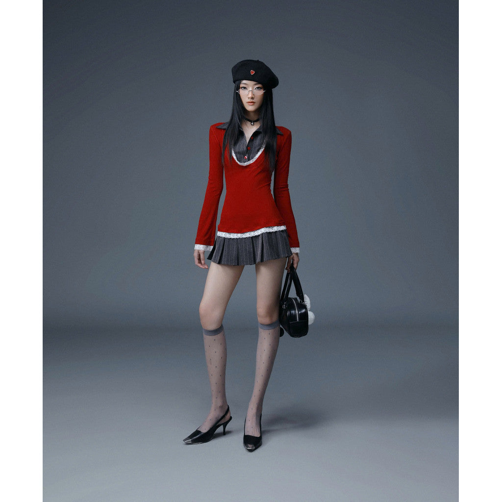 Red Shirt-Hybrid Jersey Dress