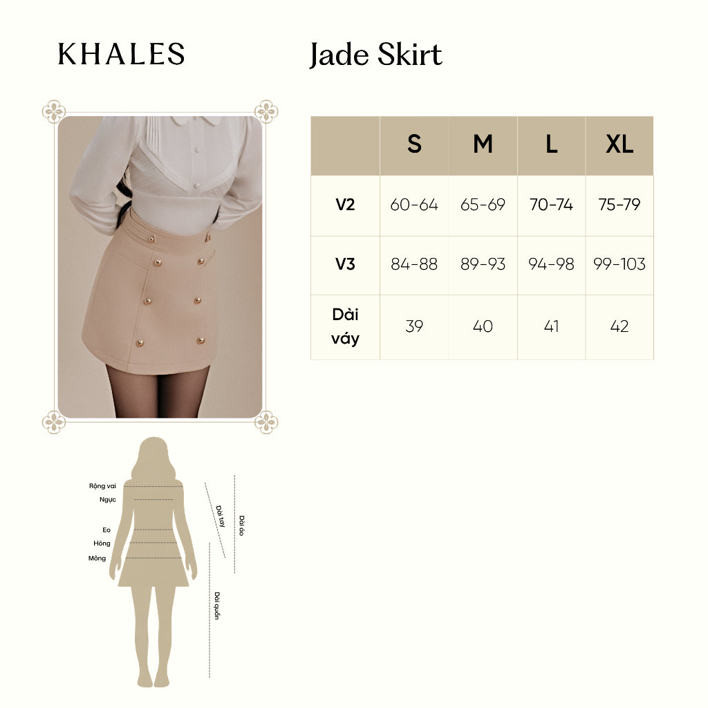 Jade Button Skirt