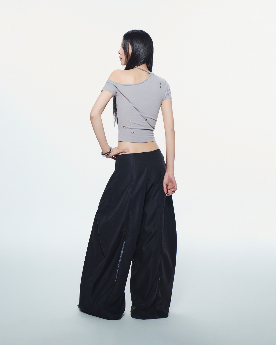 Korean-inspired black tailored trousers – styled outfit