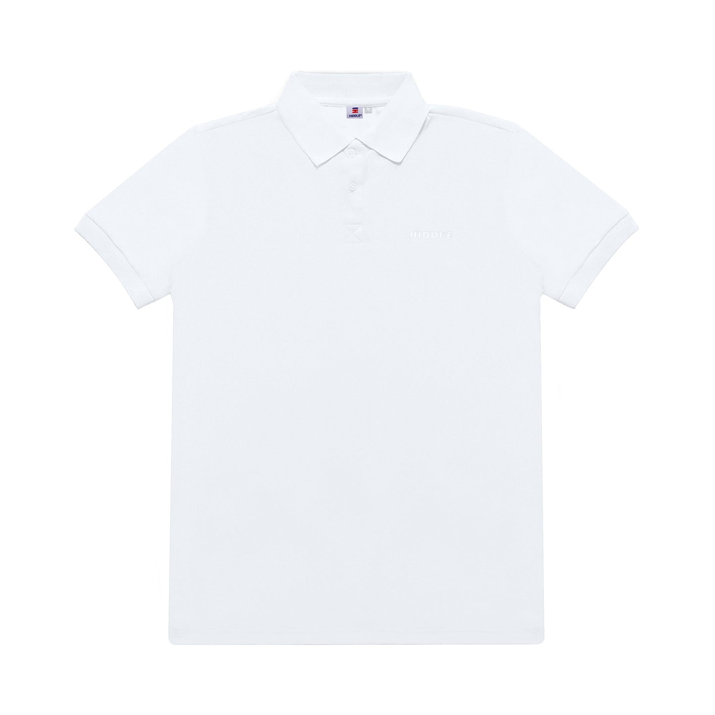 White polo shirt on a white background