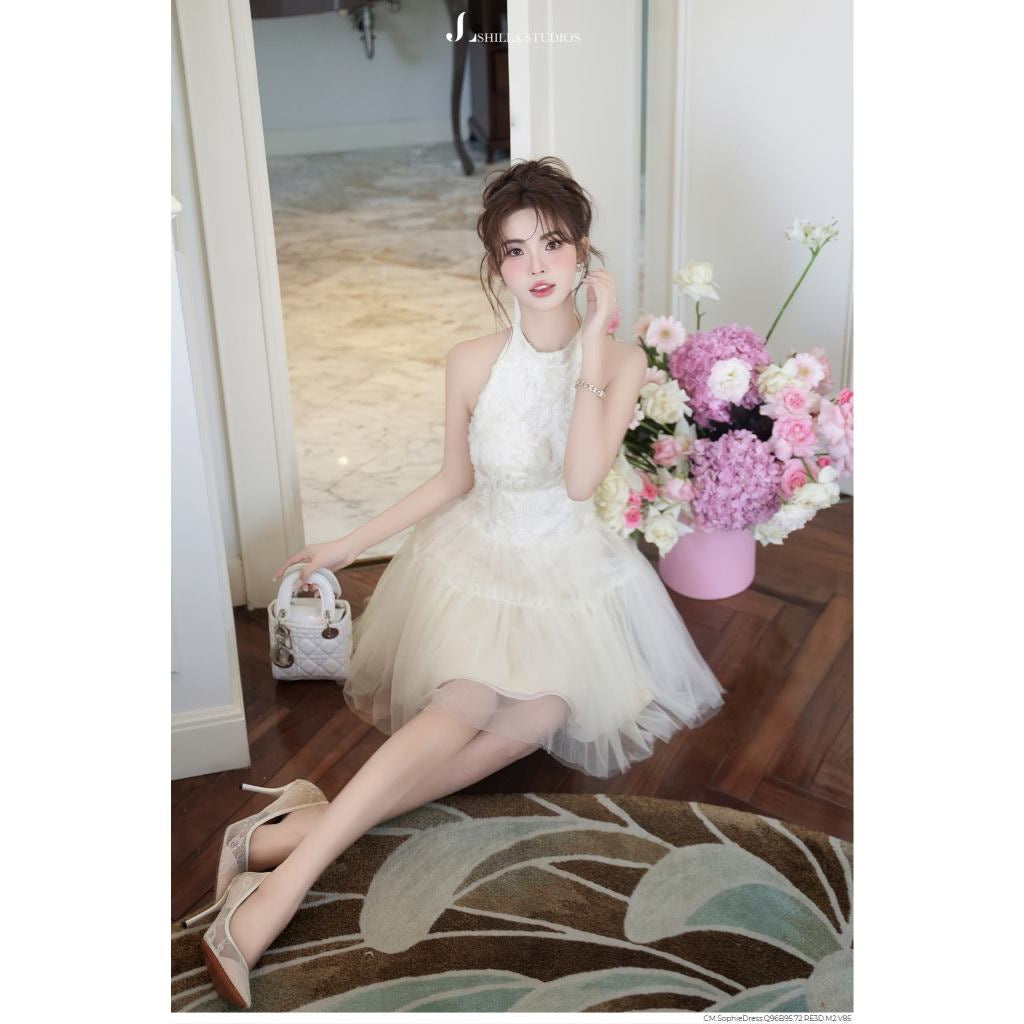 Sophie Lace Halter Dress