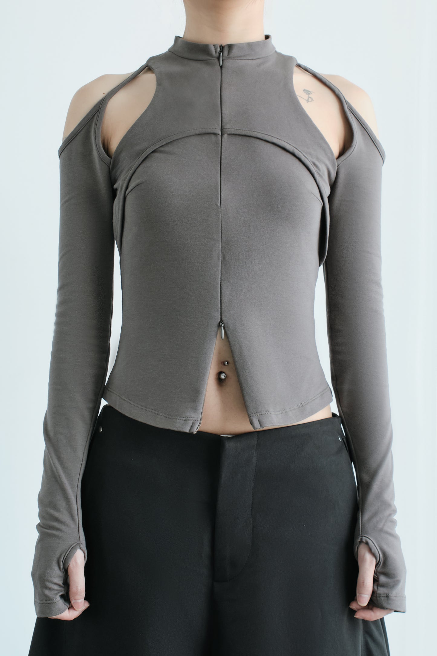 Bunnyhillconcept - Grey Caspian Long Sleeve Top