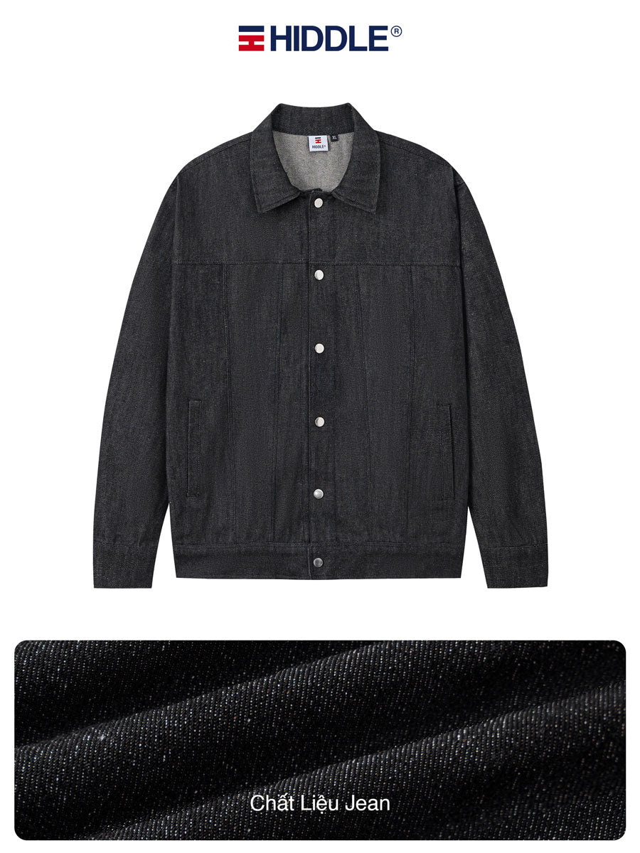 HIDDLE Men’s Classic Premium Denim Jacket