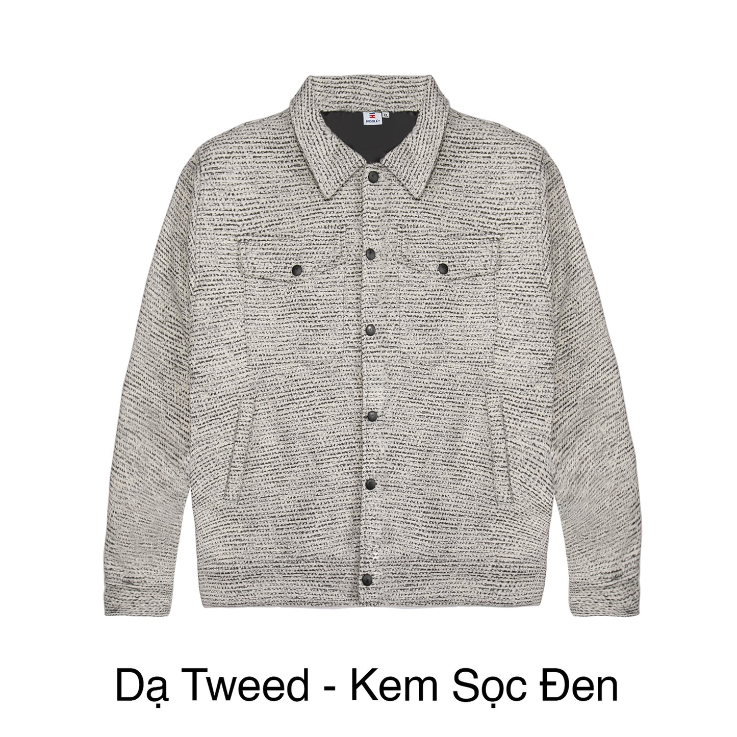 Gray textured jacket on a white background