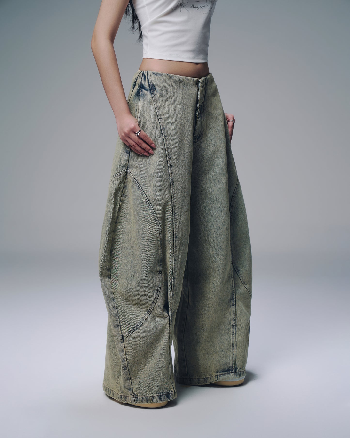 Luft Pants Ver. Jean – front view on model