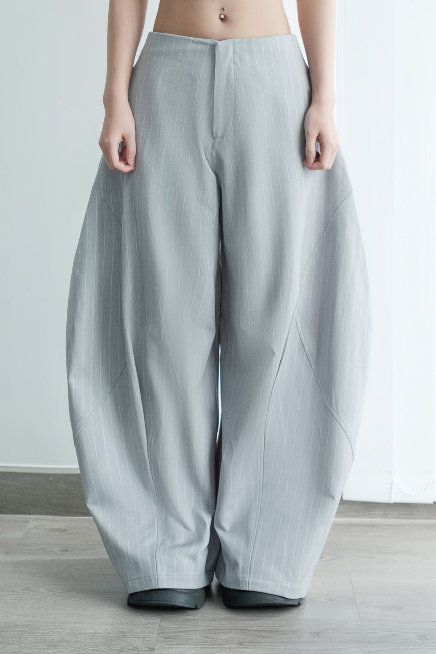 Luft Pants in Grey Blue Stripes