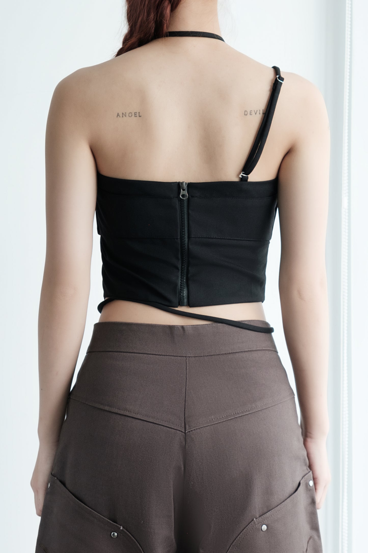 Korean-inspired black halter top – Bunnyhill Concept