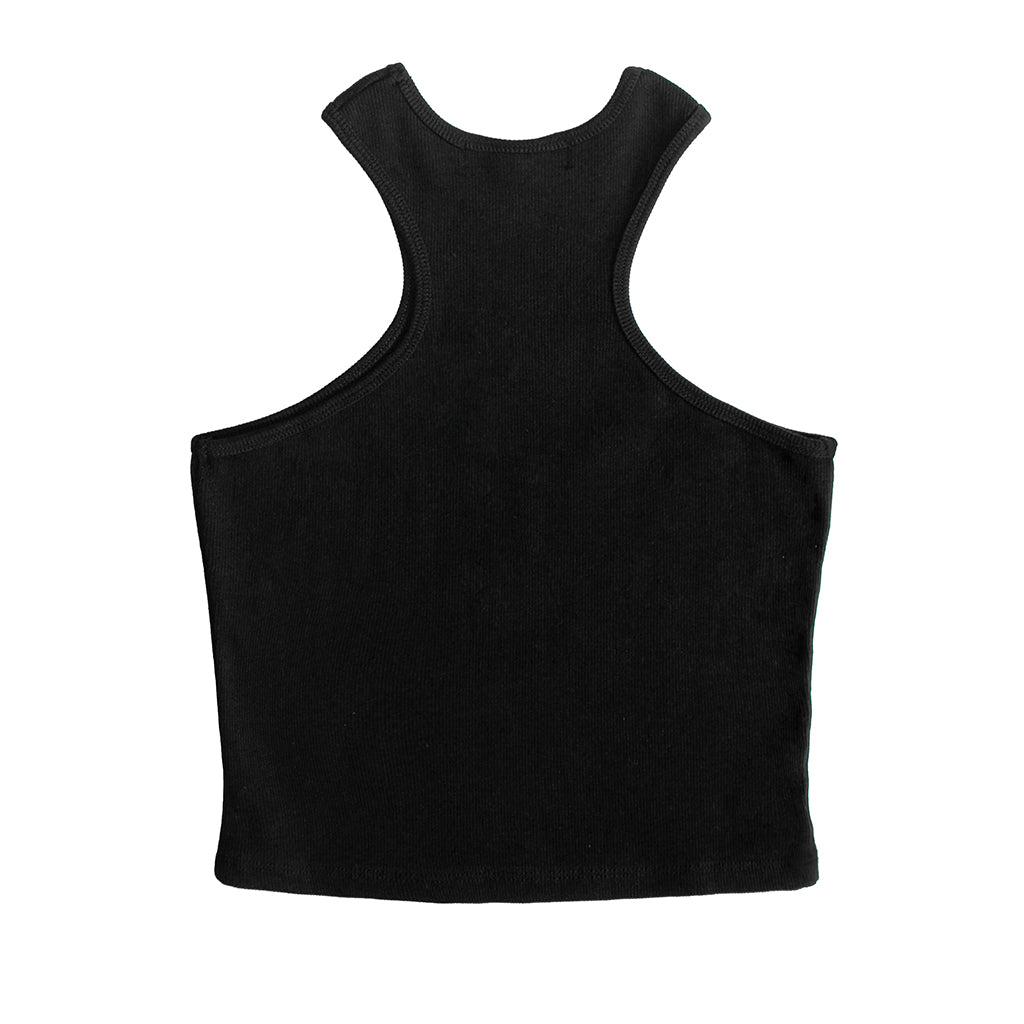 Black tank top on a white background