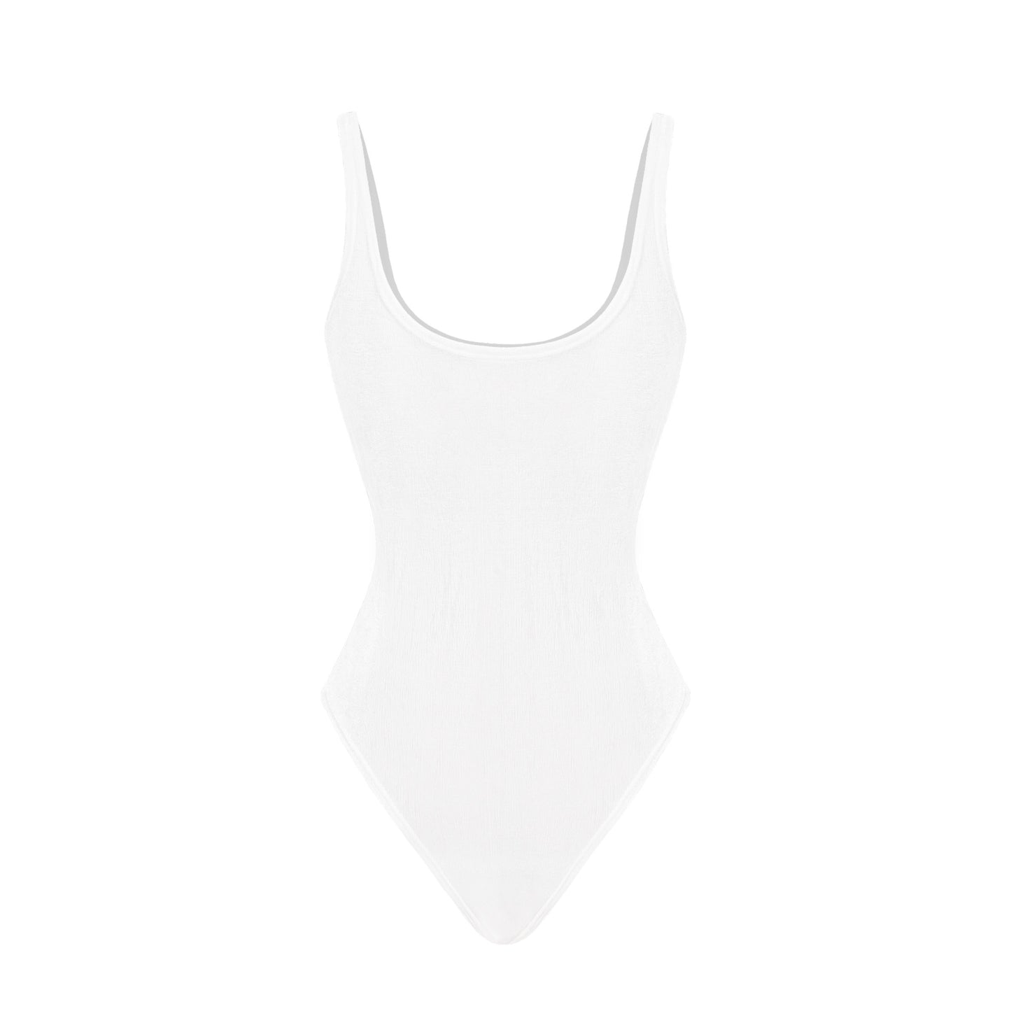 White swimsuit on a white background