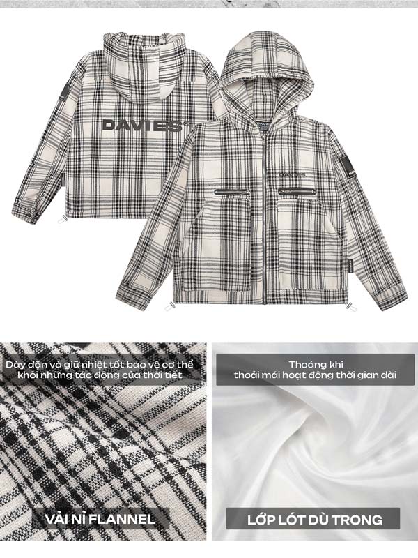 Flannel Hooded Jacket