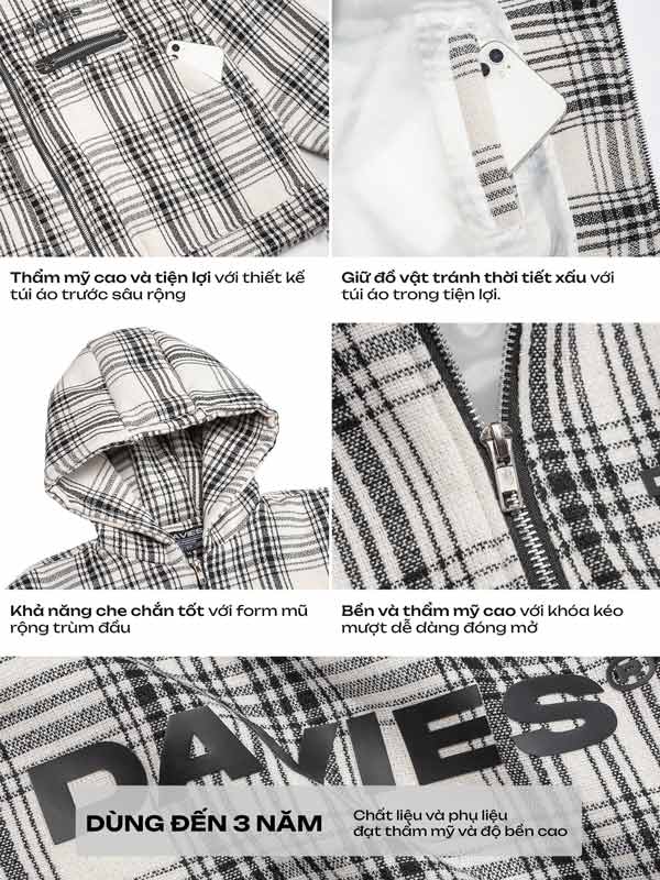 Flannel Hooded Jacket