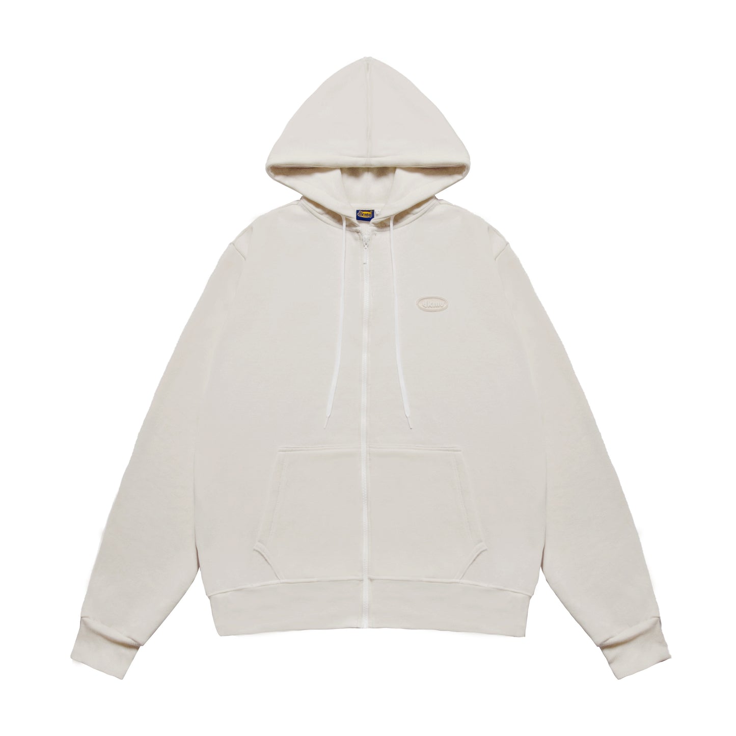 Beige hoodie on a white background