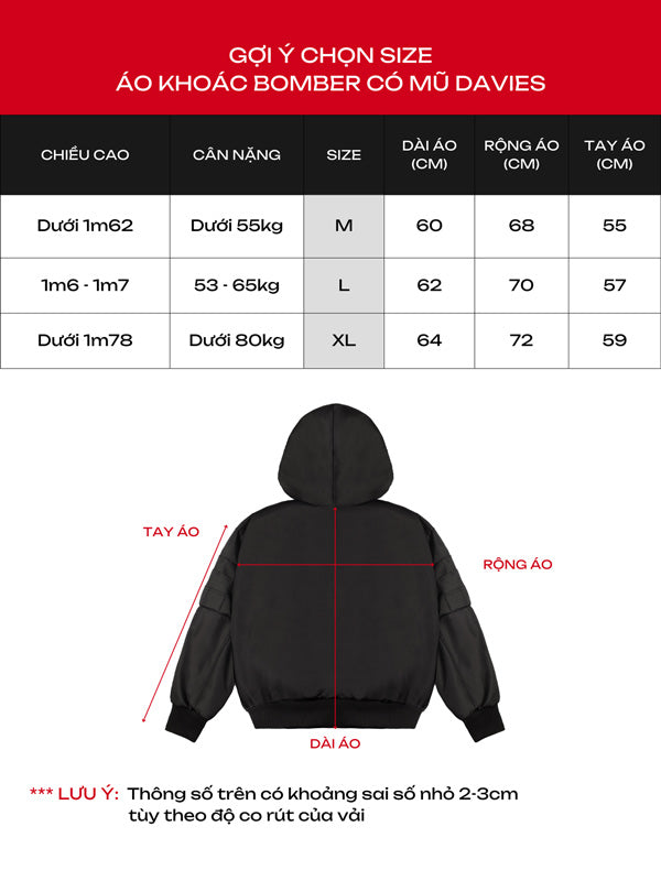 Double Box Hooded Bomber Jacket