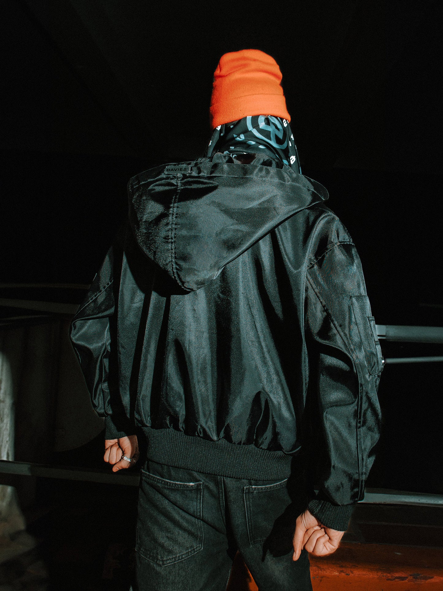 Double Box Hooded Bomber Jacket