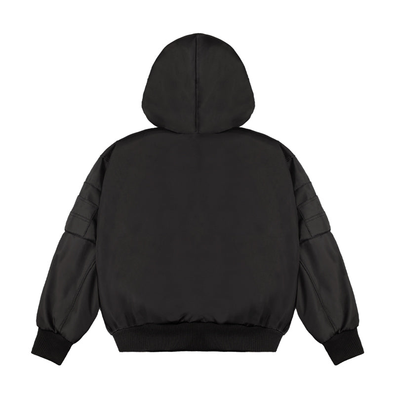 Double Box Hooded Bomber Jacket