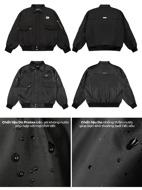 Double Box Bomber Jacket