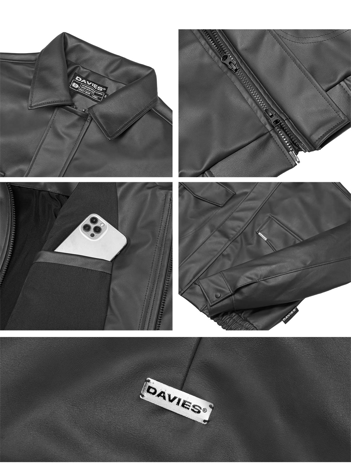 Leather Classy Bomber Jacket