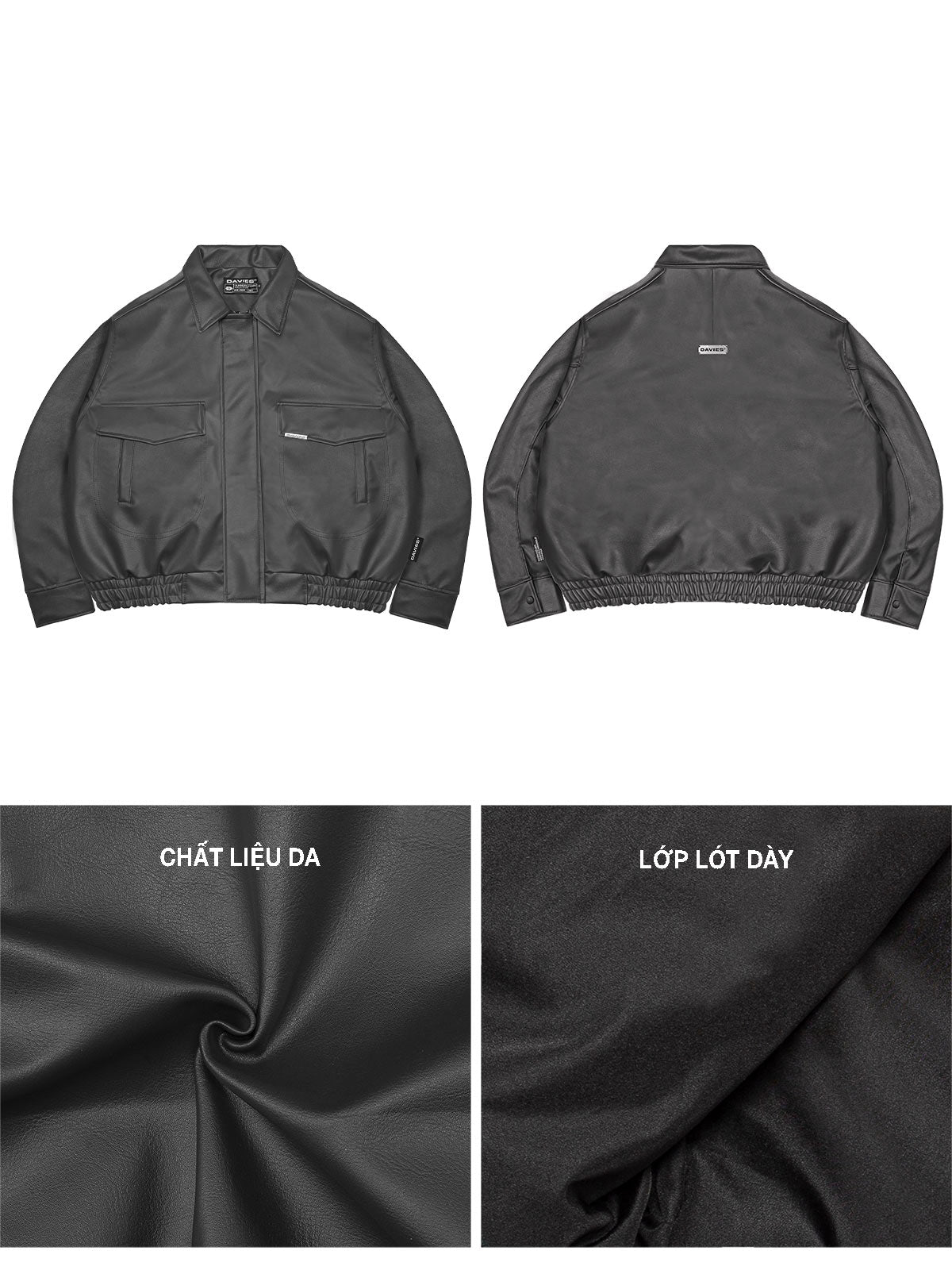 Leather Classy Bomber Jacket