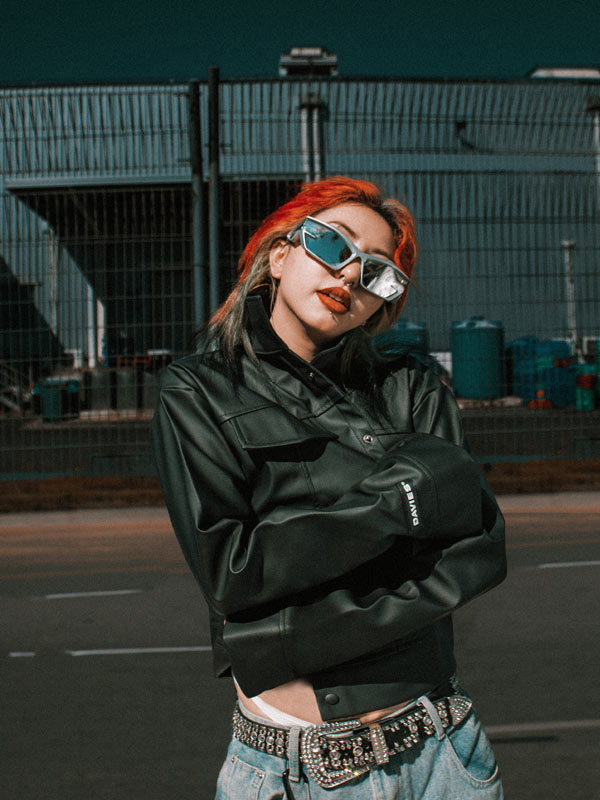 Cropped Leather Jacket