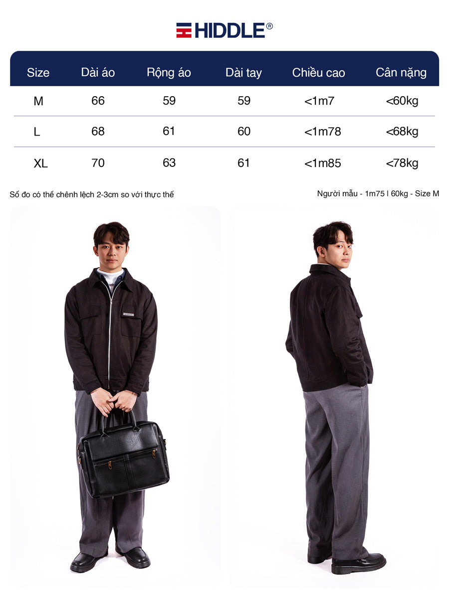 Size chart for Hiddle clothing with two models wearing the outfit.
