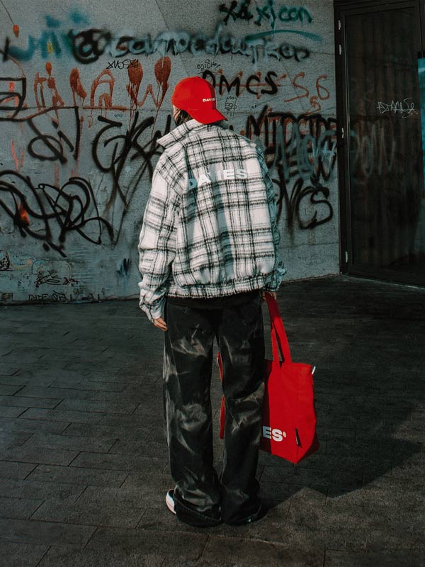 Flannel Double Zip Boxy Jacket
