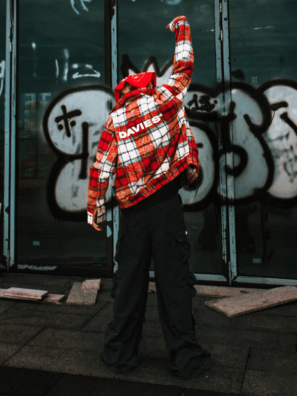 Flannel Double Zip Boxy Jacket