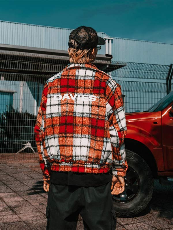 Flannel Double Zip Boxy Jacket