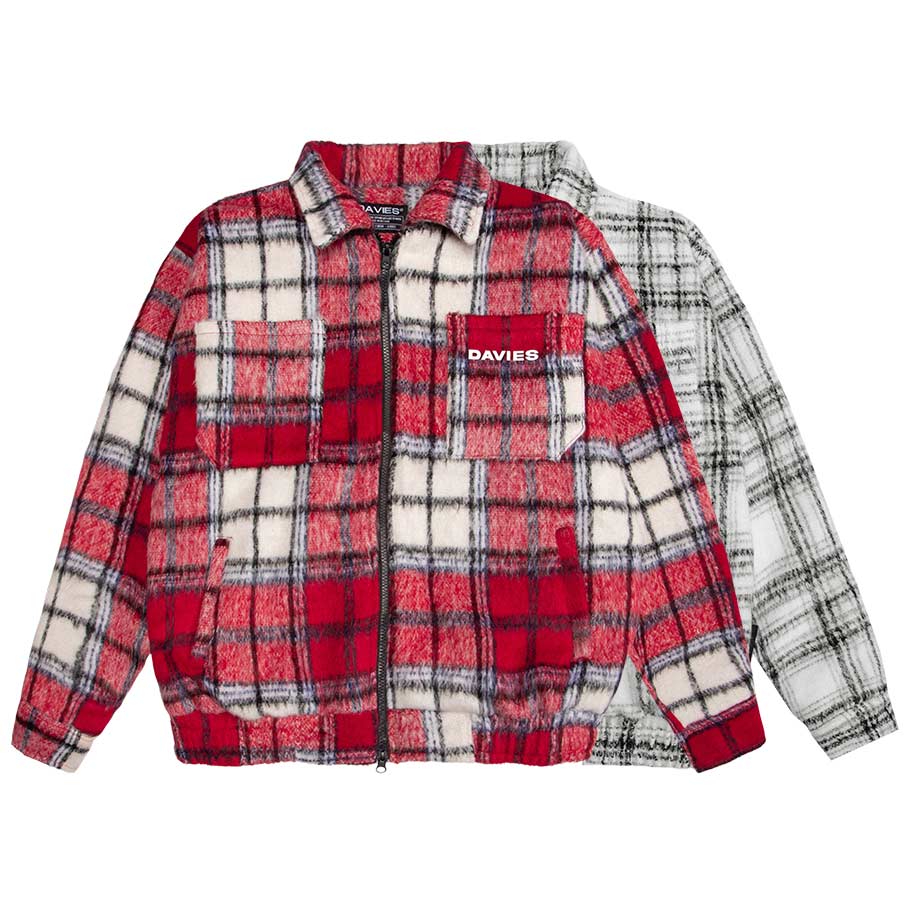 Flannel Double Zip Boxy Jacket