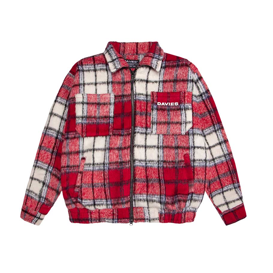 Flannel Double Zip Boxy Jacket