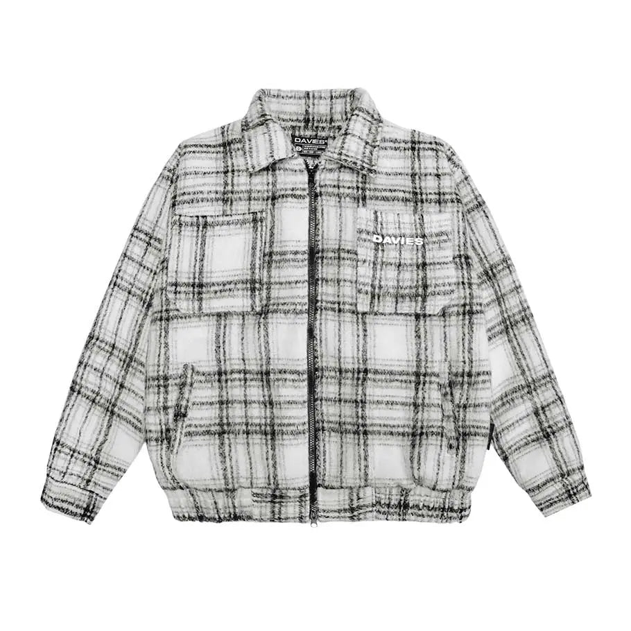 Flannel Double Zip Boxy Jacket