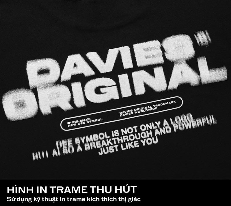 Black shirt with 'DAVIES ORIGINAL' text and branding