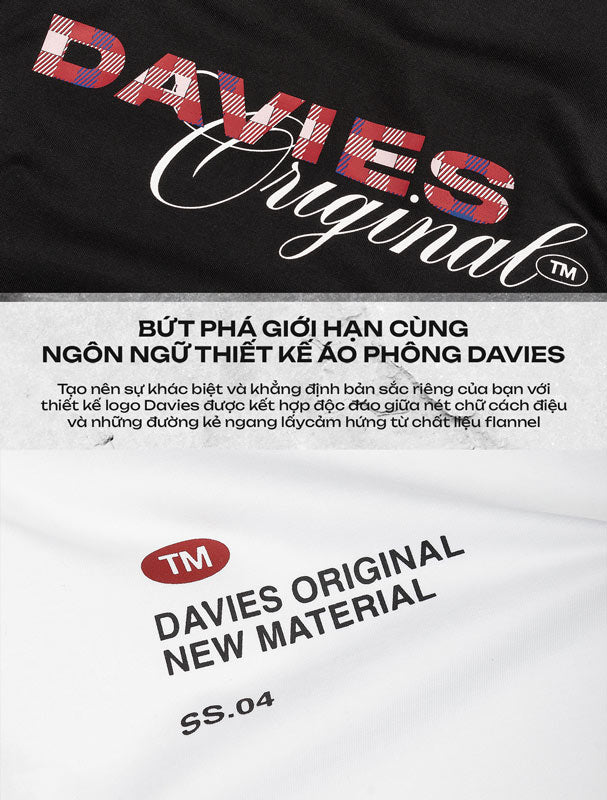 Text on a black and white background with 'Davies Original' branding.
