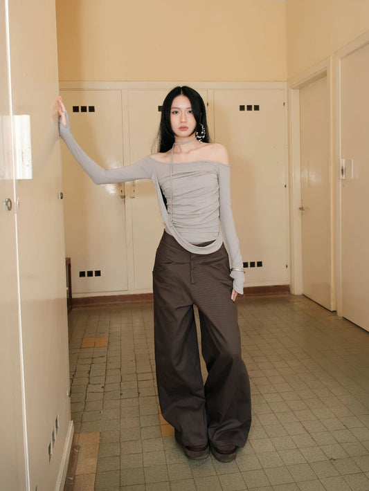 Melvin Long Sleeve Top - Blue Grey