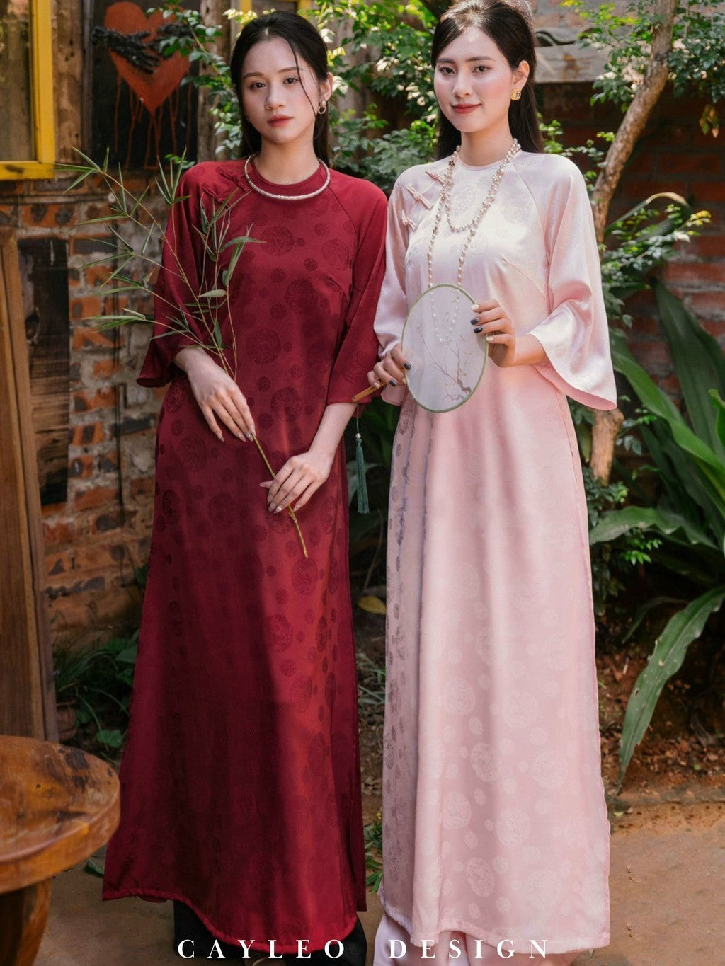 Thanh Chi Silk Brocade Ao Dai