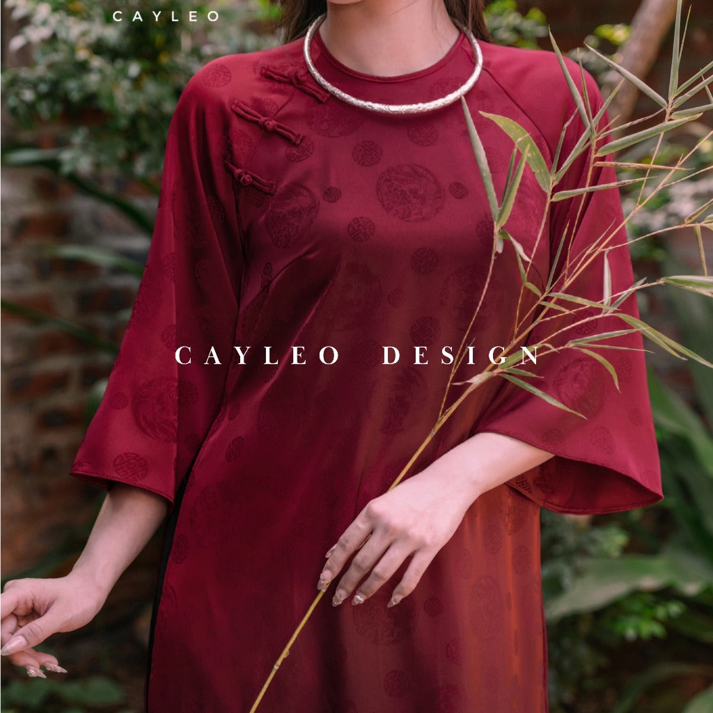 Thanh Chi Silk Brocade Ao Dai