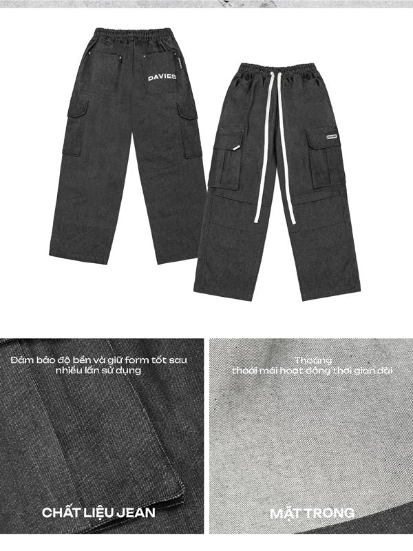 Denim Cargo Pants