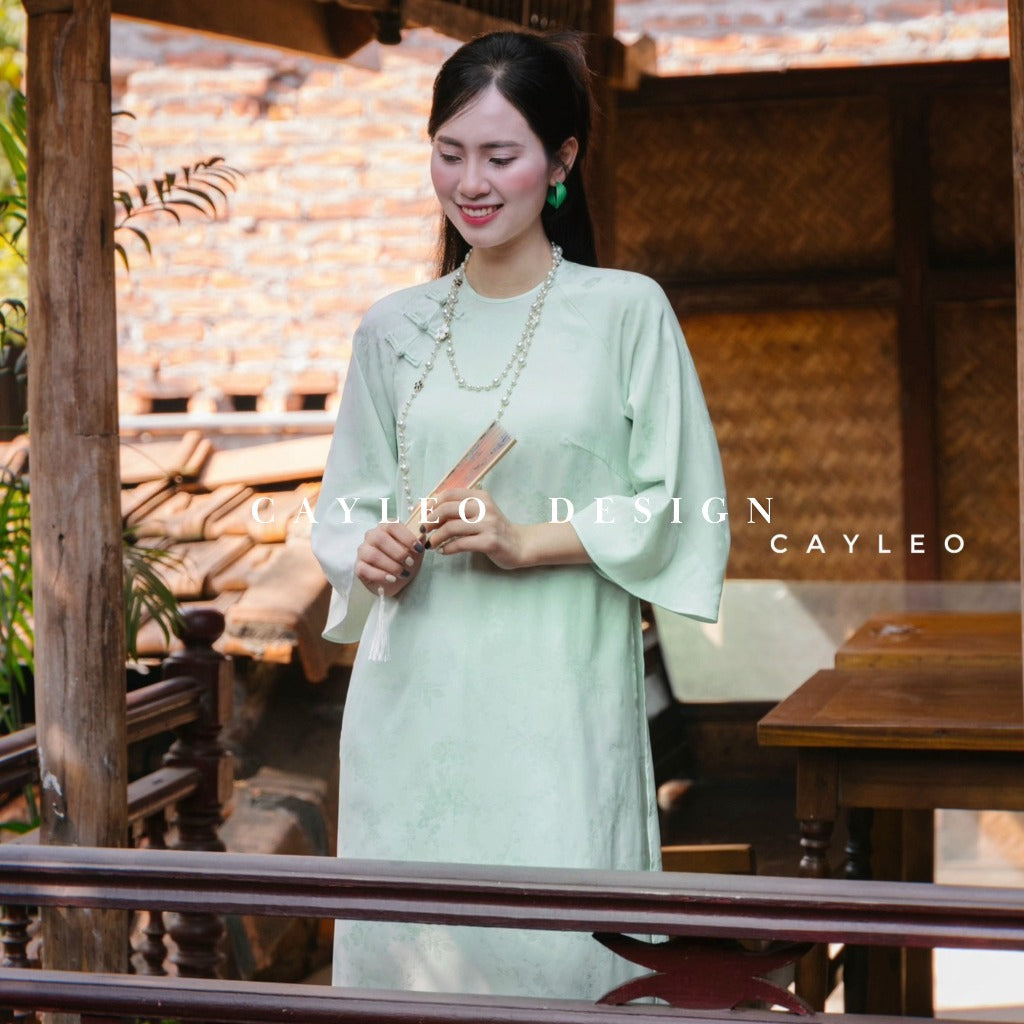Thanh Chi Silk Brocade Ao Dai