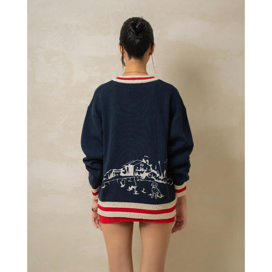 HOMELAND Zipper Knit Sweater