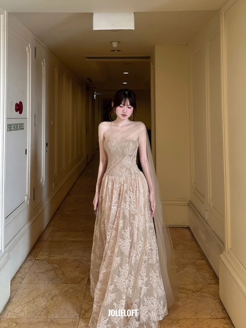 Aura Elegant Lace Gown