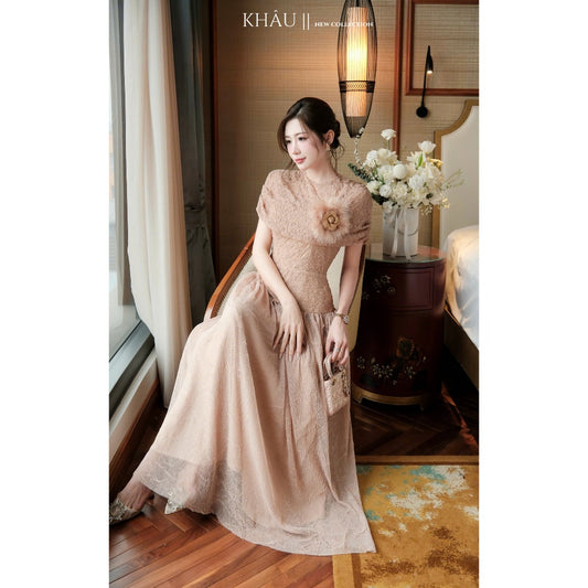 Brown Velvet Dress