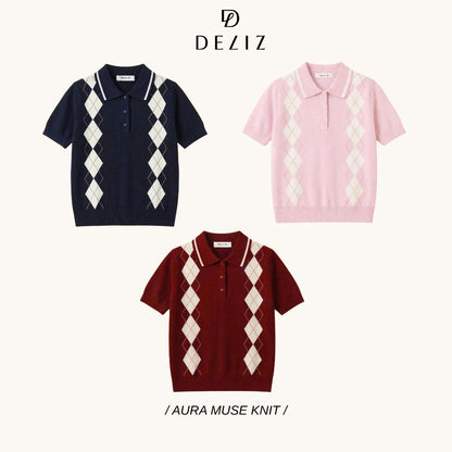 Diamond Polo Knit