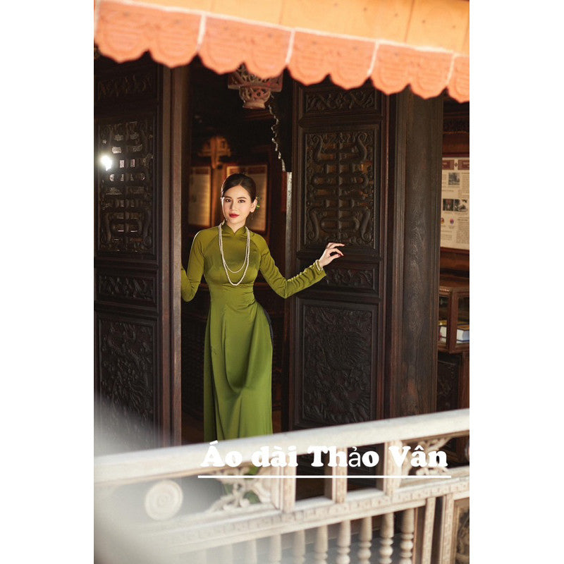 Mint Silk Ao Dai