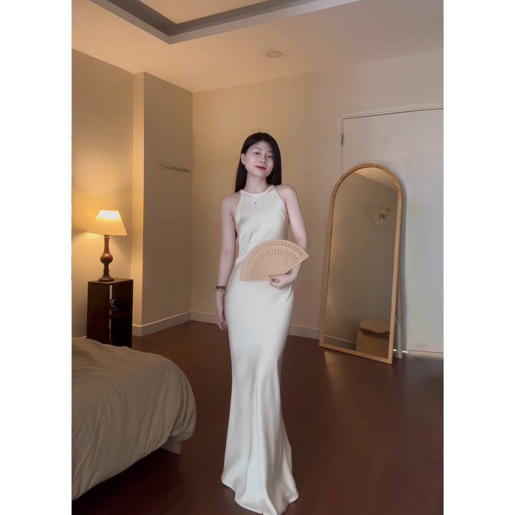 Halter Silk Dress