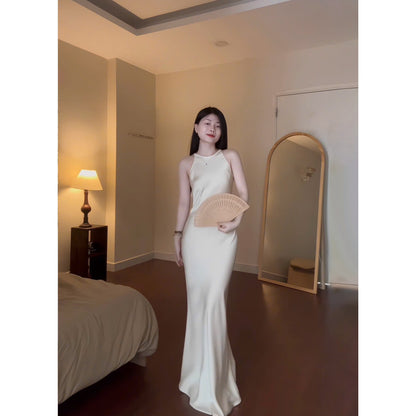 Halter Silk Dress