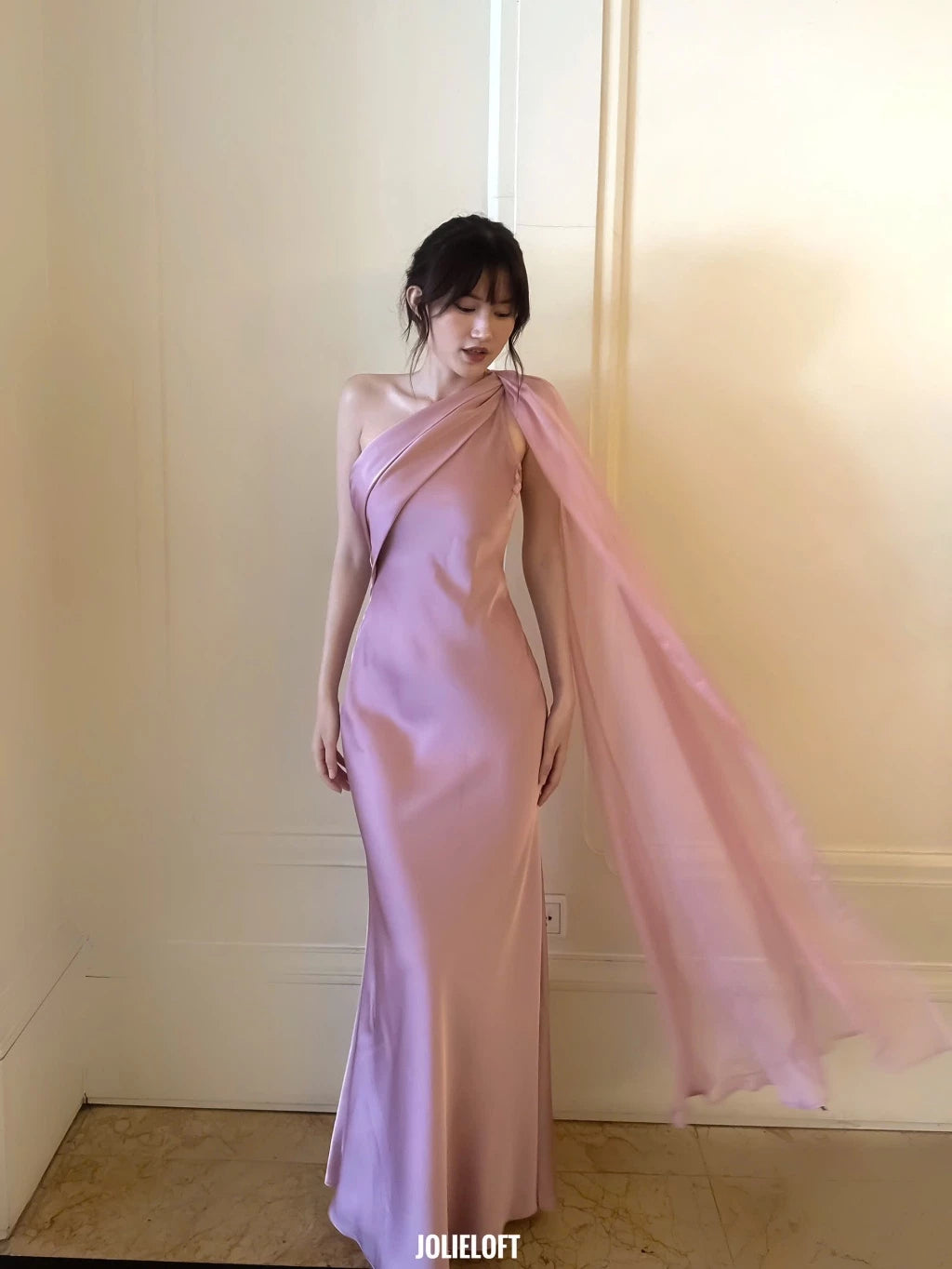 Violet Silk Maxi Dress