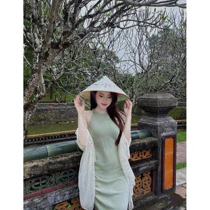 Halter Silk Dress