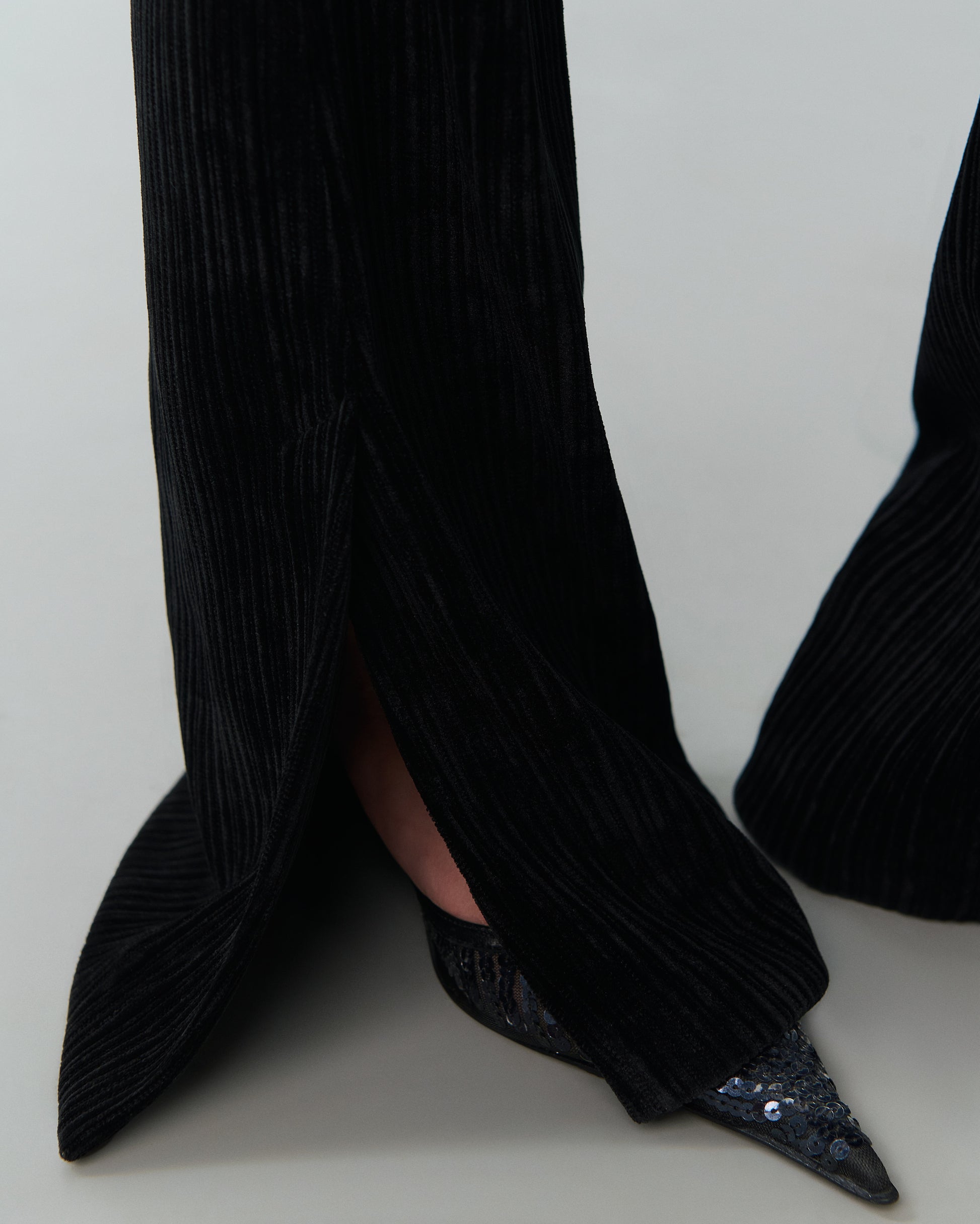 Close-up of soft structured velvet fabric